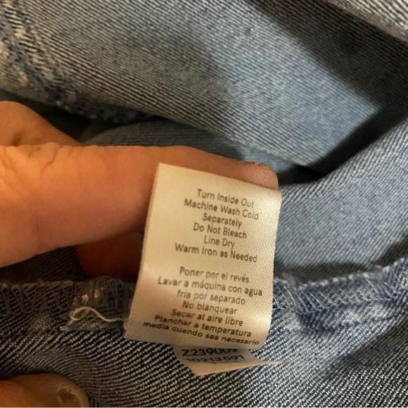 VENUS Button Front Light Blue 1/2 Sleeve Midi Denim Tie Waist Dress Size 2 - Picture 13 of 14